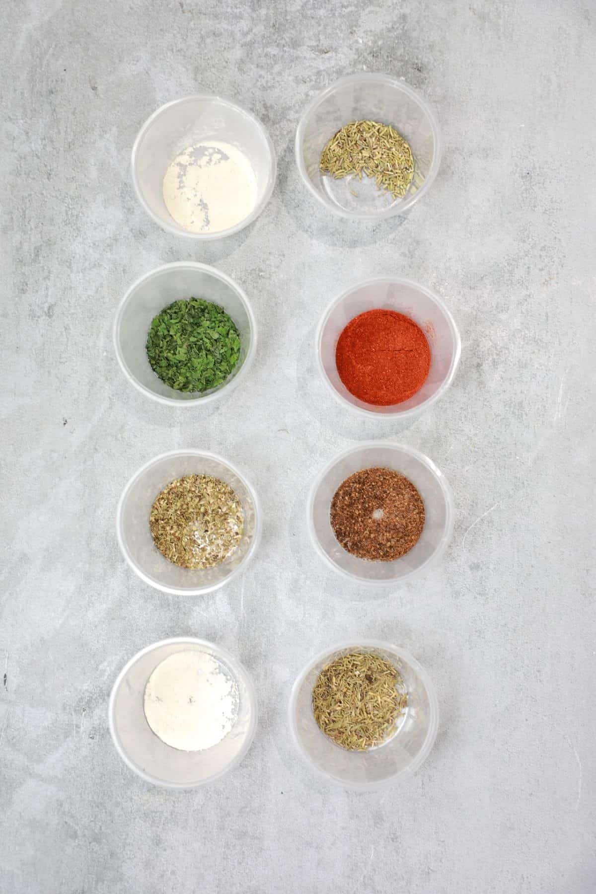 ingredients for the seasoning displayed.