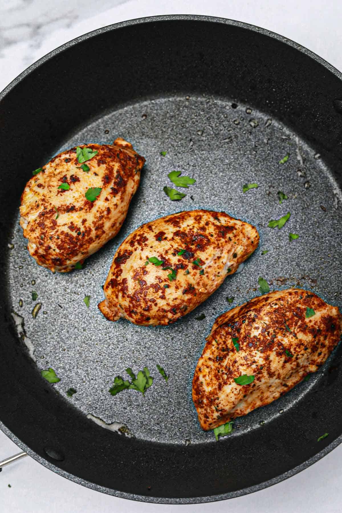 How to brown chicken - chicken breast in a pan.