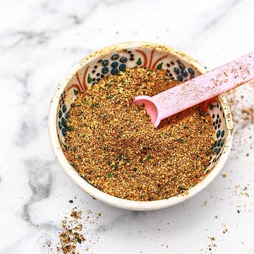 montreal chicken seasoning in a small bowl.